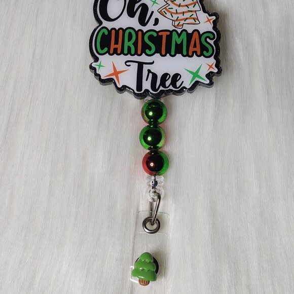 Oh Christmas Tree Retractable Badge Reel - Picture 3 of 3